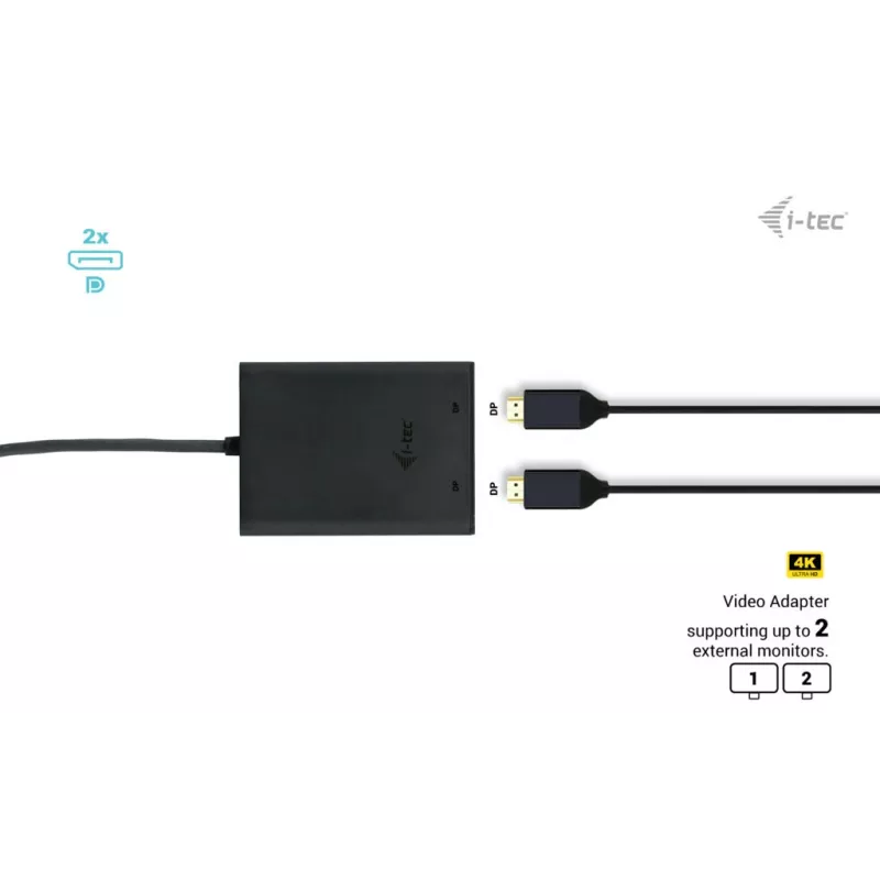 Adattatore video i-tec USB-C Dual 4K DisplayPort