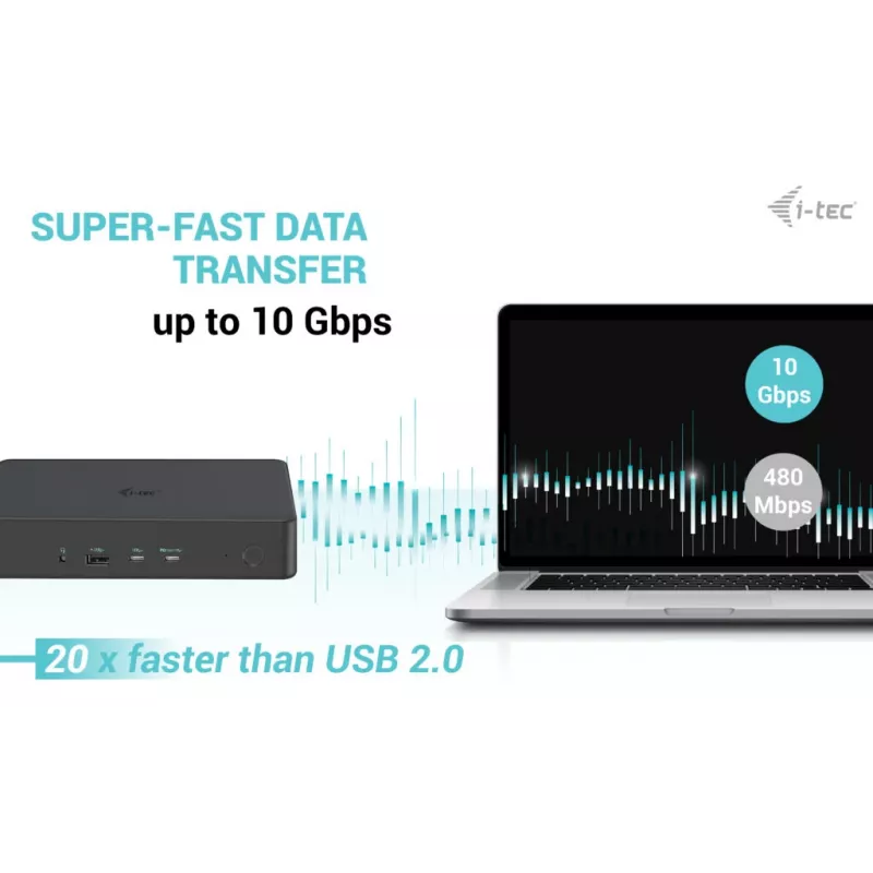 Docking station i-tec USB 3.0 / USB-C / Thunderbolt 3 Professional Dual 4K Display Generation 2 + Power Delivery 100W