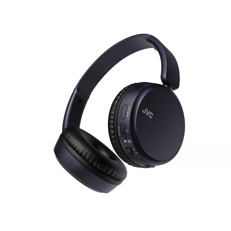 JVC HA-S36W-A-U cuffie wireless, Bluetooth, multipoint, 35 h di riproduzione, microfono integrato, USB-C, blu