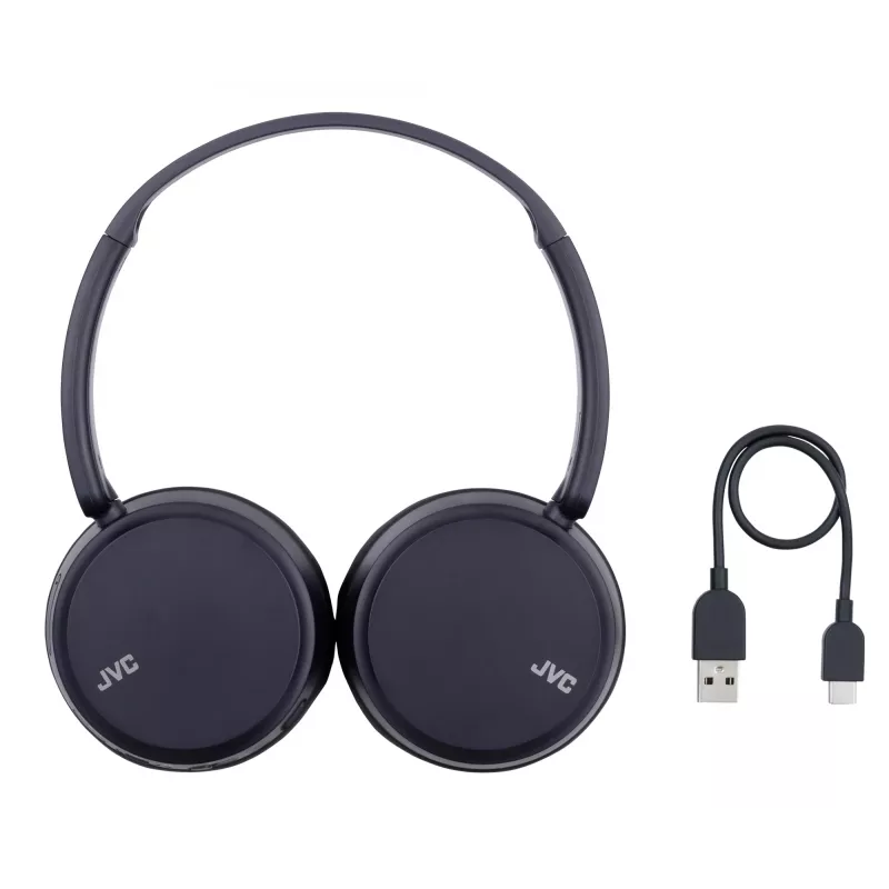 JVC HA-S36W-A-U cuffie wireless, Bluetooth, multipoint, 35 h di riproduzione, microfono integrato, USB-C, blu