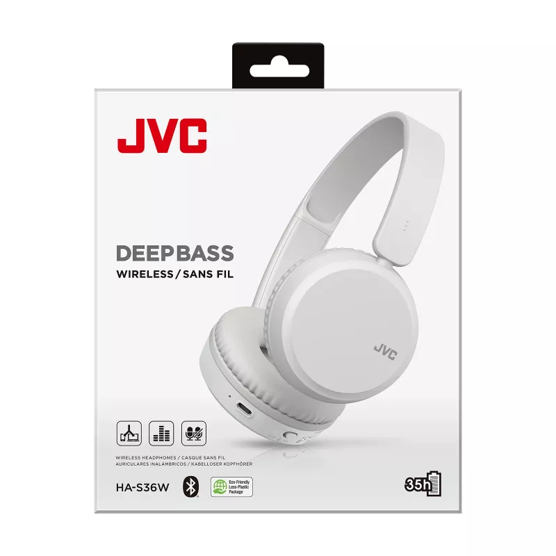 Cuffie JVC Deep Bass Bluetooth on ear bianche