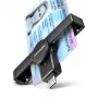 Axagon CRE-SMPC lettore USB-C di smart card/carta d'identità PocketReader lettore di smart card per interni USB Type-C nero