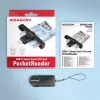 Axagon CRE-SMPC lettore USB-C di smart card/carta d'identità PocketReader lettore di smart card per interni USB Type-C nero