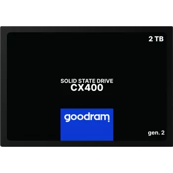 GOODRAM CX400 Gen.2 SSDPR-CX400-02T-G2 SSD da 2 TB 2,5 pollici SATA III, 3D TLC NAND, lettura 550 MB/s, scrittura 500 MB/s, 7 mm