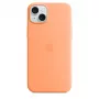 APPLE custodia in silicone Apple compatibile MagSafe per iPhone 15 Plus Sorbet Orange