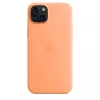 APPLE custodia in silicone Apple compatibile MagSafe per iPhone 15 Plus Sorbet Orange