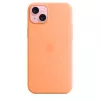 APPLE custodia in silicone Apple compatibile MagSafe per iPhone 15 Plus Sorbet Orange
