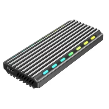 Case per SSD GEMBIRD EE2280-U3C-03 nero per un'unità M.2, USB 3.2 Gen 2 (10 Gbit/s), USB Type-C, alluminio