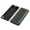 GEMBIRD EE2280-U3C-03 box esterno per SSD M.2 NVMe/SATA, USB 3.1 Gen 2 (10 Gbit/s), USB Type-C, RGB, alluminio