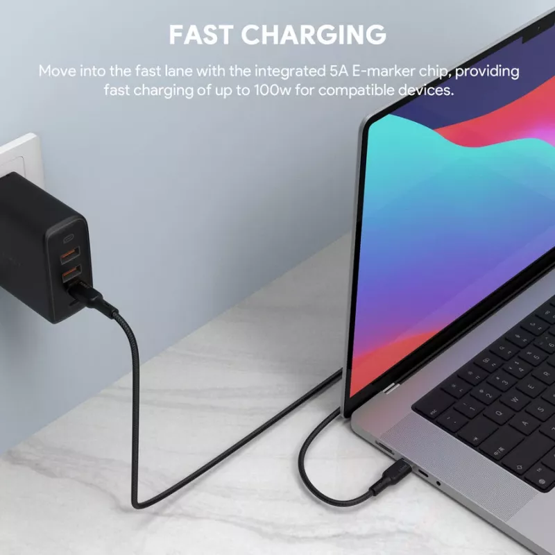 Cavo USB AUKEY CB-KCC102 1,8 m USB-C nero 0,48 Gbit/s