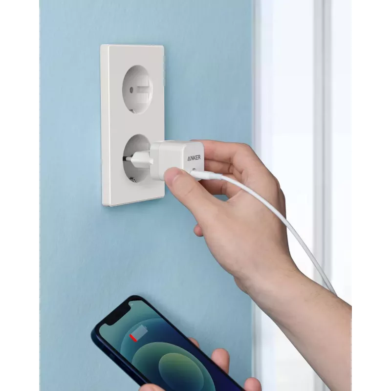 Caricabatterie Anker PowerPort III universale bianco AC ricarica rapida per interni