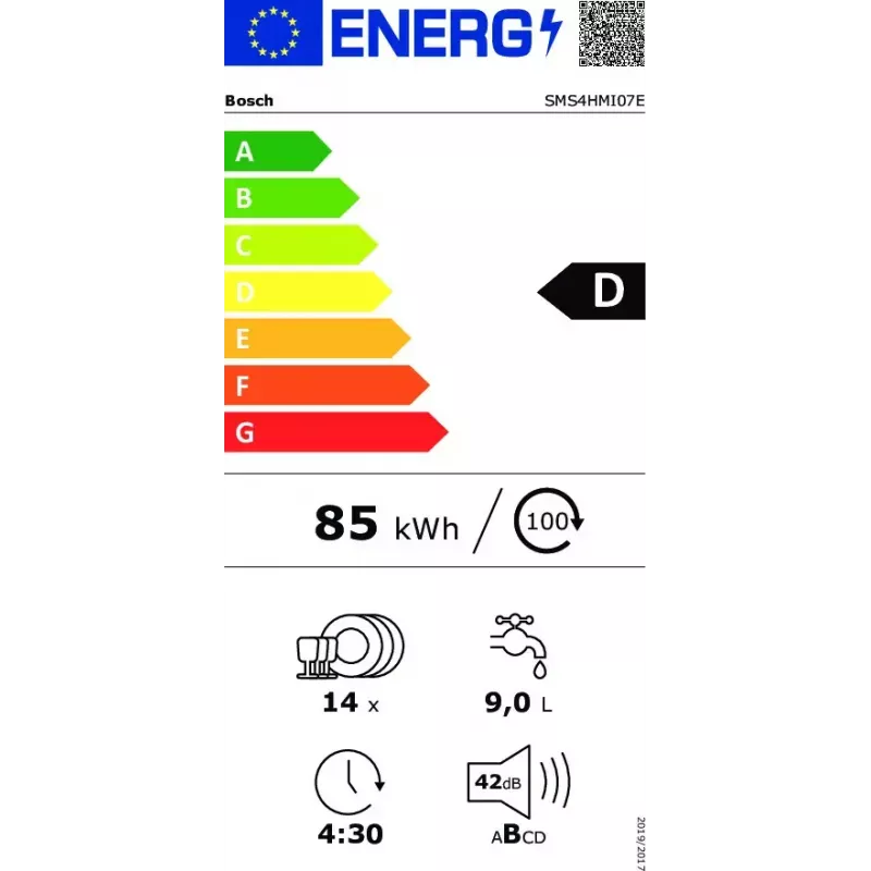 Lavastoviglie Bosch Serie 4 SMS4HMI07E a libera installazione 14 coperti