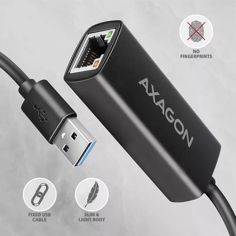Axagon ADE-AR USB-A 3.2 Gen 1 - Adattatore Gigabit Ethernet, Realtek 8153
