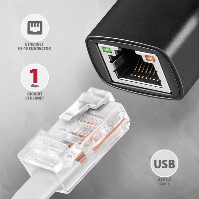 Axagon ADE-ARC USB-C 3.2 Gen 1 - Adattatore Gigabit Ethernet, Realtek 8153