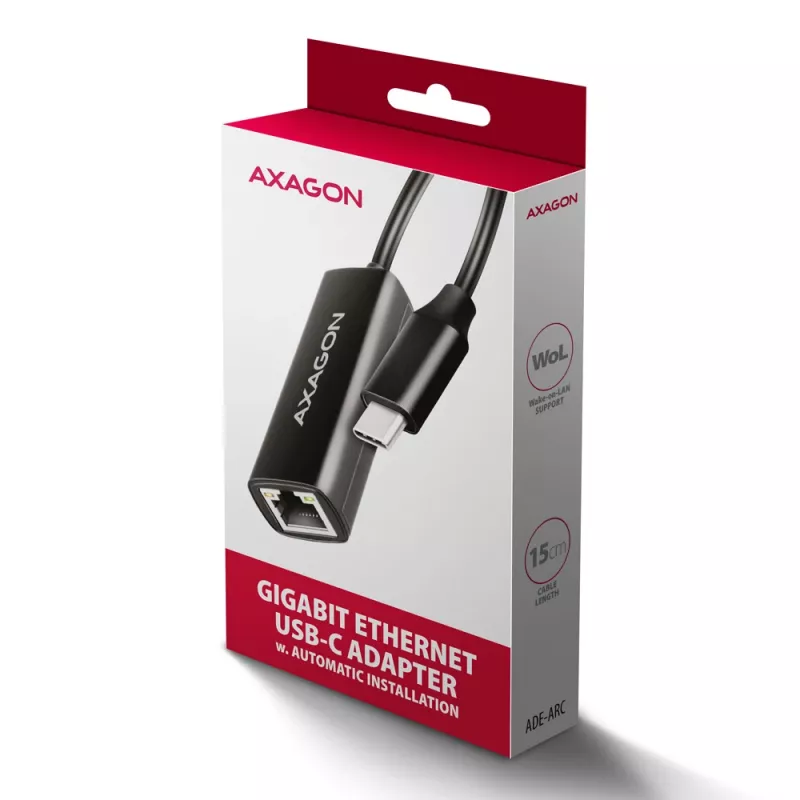 Axagon ADE-ARC USB-C 3.2 Gen 1 - Adattatore Gigabit Ethernet, Realtek 8153