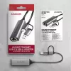 Axagon ADE-TXCA USB-C + USB-A 3.2 Gen 1 - Adattatore Gigabit Ethernet, Asix AX88179