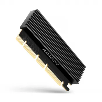Axagon PCEM2-XS PCIe x16 - Adattatore M.2 NVMe M-Key, con dissipatore passivo in alluminio