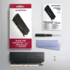 Axagon PCEM2-XS PCIe x16 - Adattatore M.2 NVMe M-Key, con dissipatore passivo in alluminio