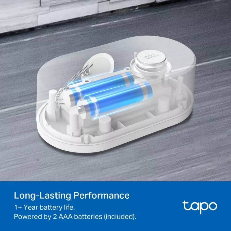 Sensore di perdite d'acqua TP-Link Tapo T300 Wi‑Fi, allarme regolabile 90 dB, IP67, batteria (2×AAA), richiede hub