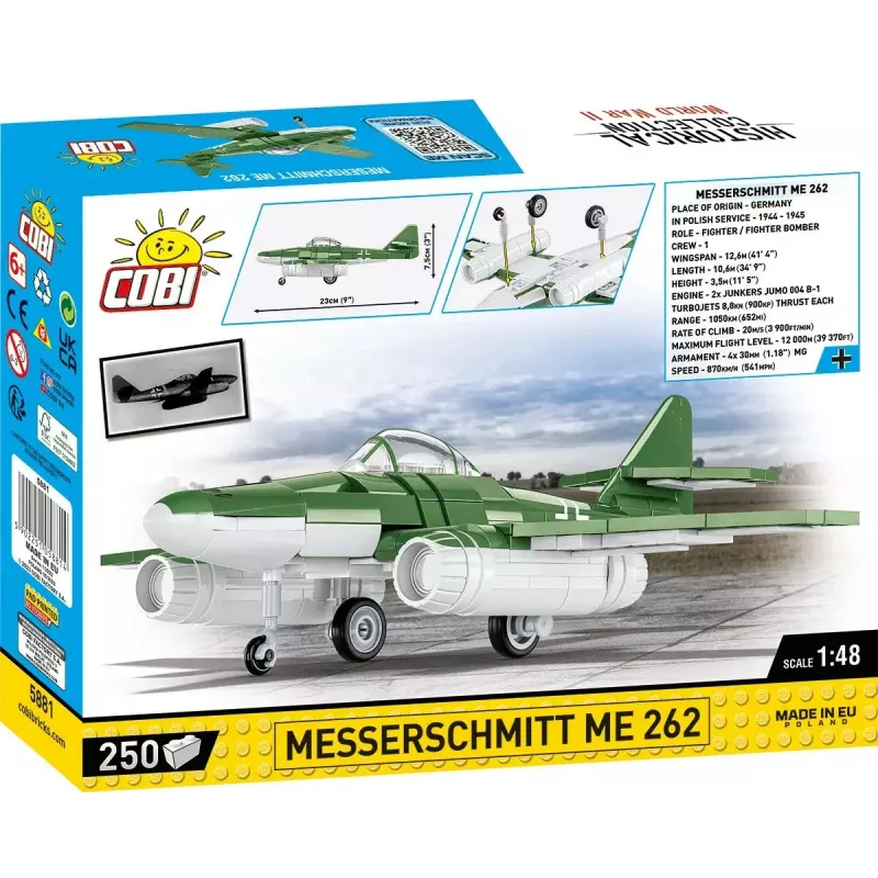 Giocattolo da costruzione Cobi Messerschmitt Me 262 kit di montaggio 500 pezzi