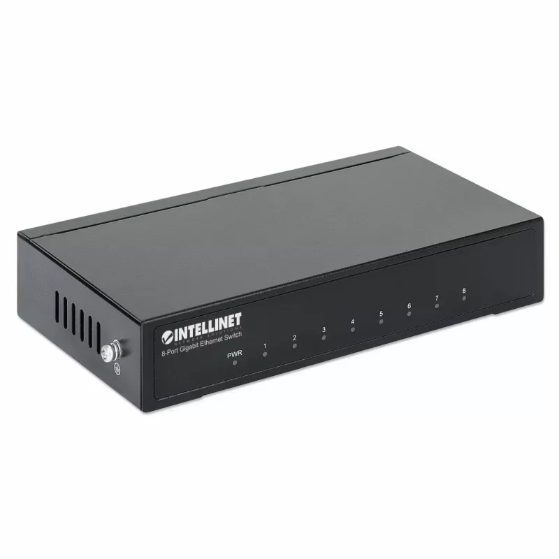 Switch Intellinet 8 porte Gigabit Ethernet, formato desktop, case in metallo, IEEE 802.3az (Energy Efficient Ethernet)