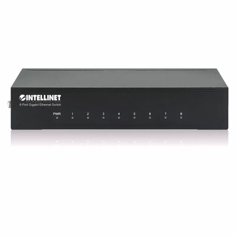 Switch Intellinet 8 porte Gigabit Ethernet, formato desktop, case in metallo, IEEE 802.3az (Energy Efficient Ethernet)