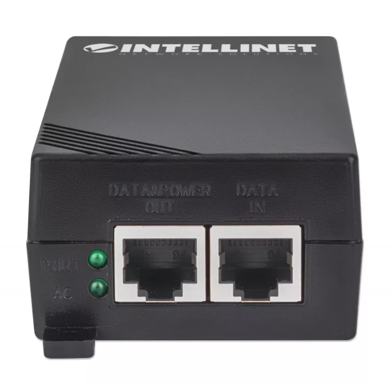 Injector Intellinet Gigabit High-Power PoE+, 1 porta 30 W, conforme IEEE 802.3at/af, case in plastica