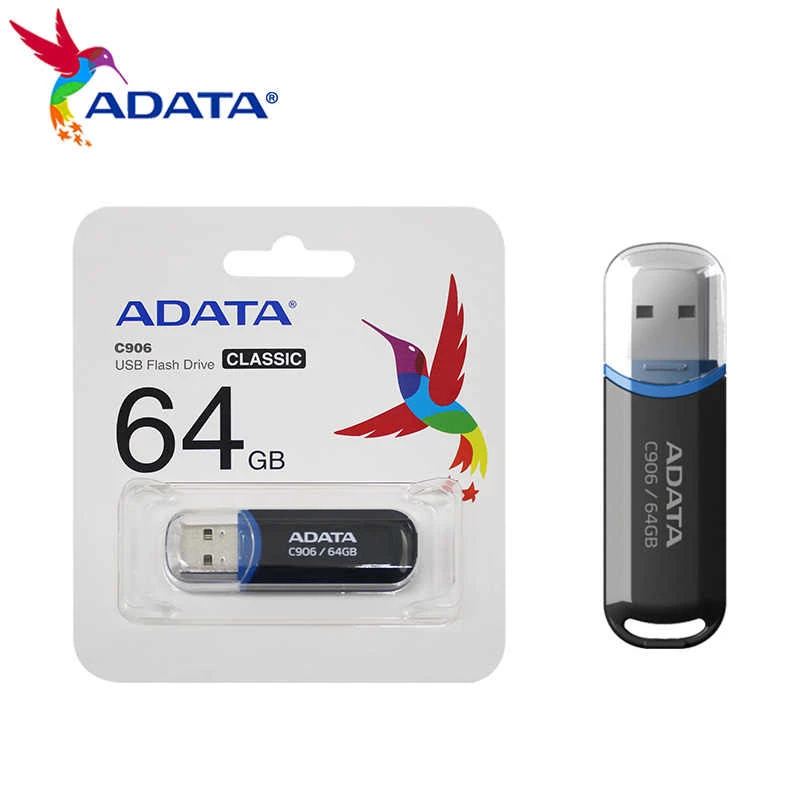 Chiavetta USB ADATA C906 64 GB USB Type-A 2.0, nero, con protezione a cappuccio