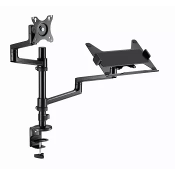 Gembird MA-DA-04 supporto da scrivania regolabile con braccio per monitor e ripiano per notebook, 17–32 pollici