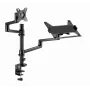 Gembird MA-DA-04 supporto da scrivania regolabile con braccio per monitor e ripiano per notebook, 17–32 pollici