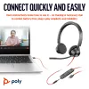 HP Poly Blackwire 3325 cuffie stereo Microsoft Teams Certified USB-C +spina 3.5mm +adattatore USB-C/A