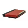Router cablato MikroTik L009UiGS-RM — 8x RJ-45, 2,5 Gigabit Ethernet, 1x SFP, 1x USB, CPU 800 MHz, 512 MB RAM, rosso