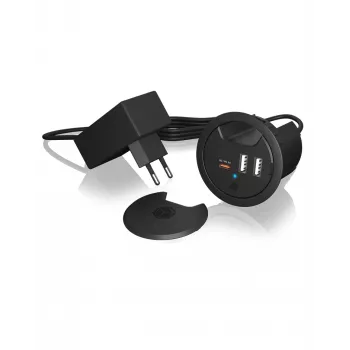 ICY BOX Caricabatterie USB da incasso con Power Delivery e Quick Charge