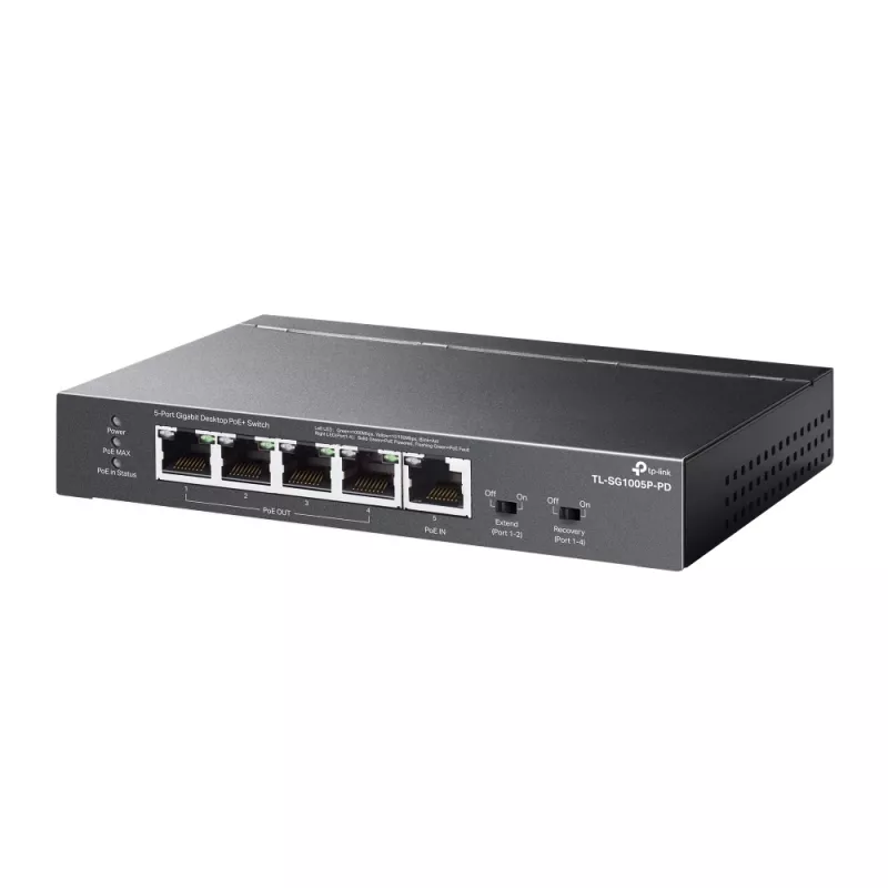 Switch di rete TP-Link TL-SG1005P-PD Gigabit Ethernet (10/100/1000) Power over Ethernet (PoE) nero
