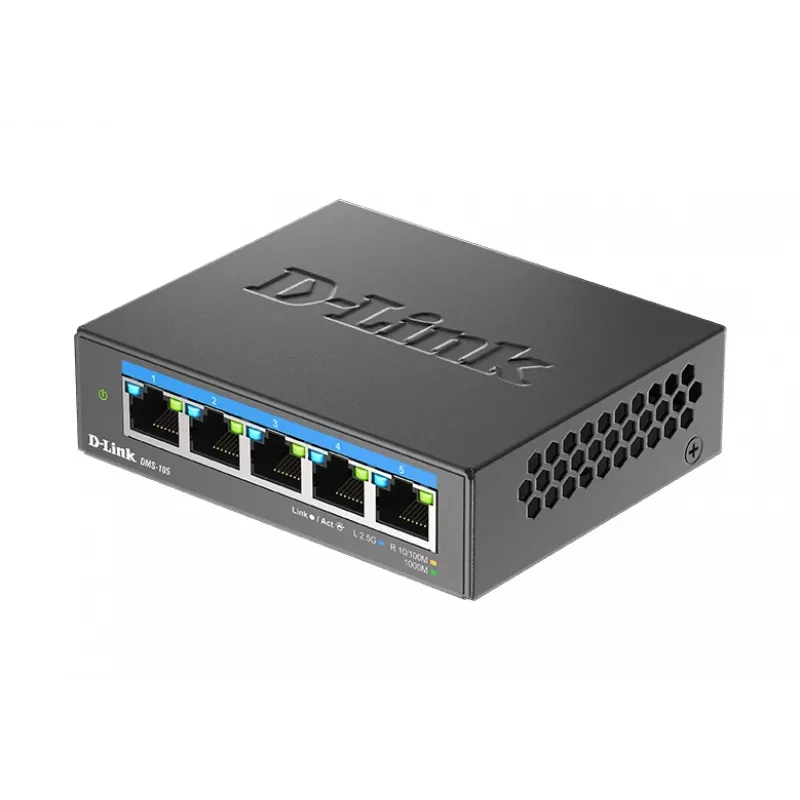 Switch desktop D-Link 5 porte 2.5G Multi-Gigabit unmanaged L2 5x2.5G porte