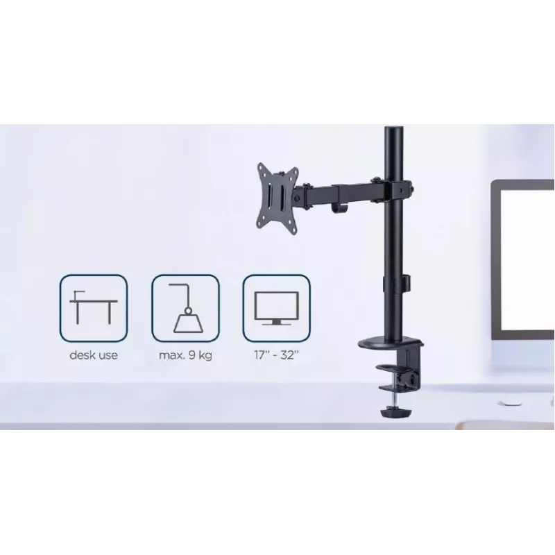 GEMBIRD Supporto da scrivania per un monitor, 17–32 pollici