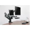 GEMBIRD Braccio monitor regolabile per montaggio a tavolo con supporto per notebook (completamente orientabile)