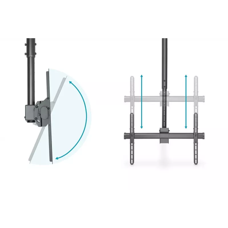 DIGITUS Supporto universale da soffitto per TV 37-70 pollici 560-910 mm nero