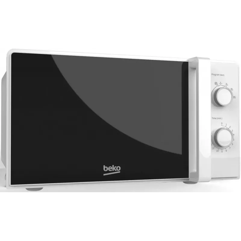 Beko MOC20100WFB forno a microonde solo, 700 W, 20 l, piatto rotante da 24,5 cm, comandi meccanici, bianco