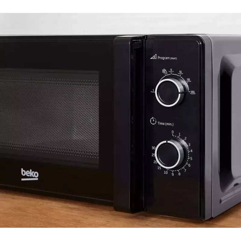 Beko MOC20100WFB forno a microonde solo, 700 W, 20 l, piatto rotante da 24,5 cm, comandi meccanici, bianco