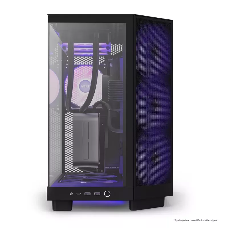 Case PC NZXT H6 Air Flow Midi Tower nero