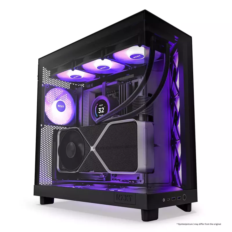 Case PC NZXT H6 Air Flow Midi Tower nero