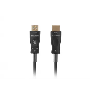 Cavo HDMI LANBERG CA-HDMI-30FB-0100-BK 10 m, HDMI Type-A 2.1, 48 Gbit/s, 144 Hz, HDR, ARC, Ethernet