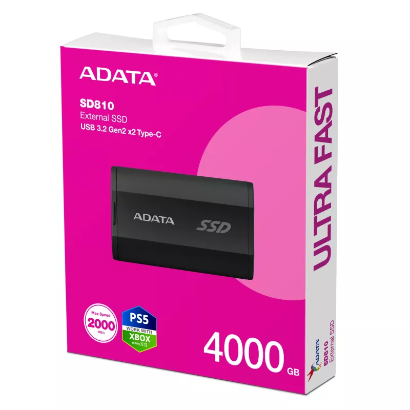 ADATA SD810 4 TB USB Type-C USB 3.2 Gen 2x2 nero