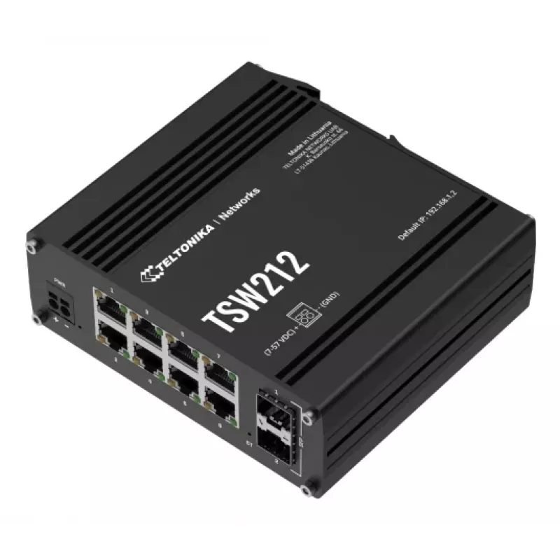 TELTONIKA TSW212 switch Managed PoE+ Gigabit Ethernet (8 porte + 2 SFP)