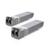 Modulo ricetrasmettitore di rete UBIQUITI UACC-OM-MM-10G-D-2, 10 Gbit/s, multimodale 850 nm, LC, confezione da 2