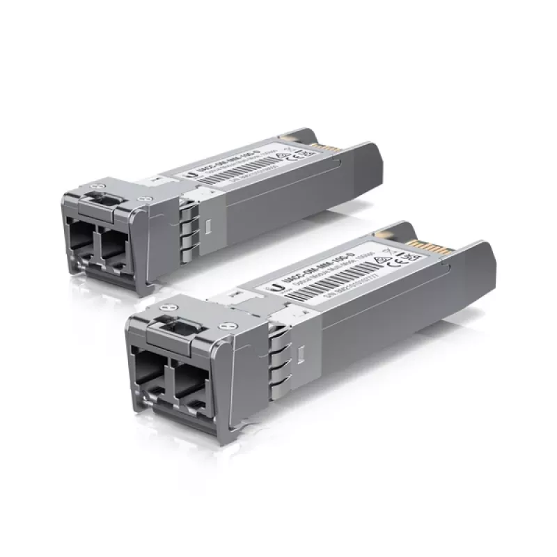 Modulo ricetrasmettitore di rete UBIQUITI UACC-OM-MM-10G-D-2, 10 Gbit/s, multimodale 850 nm, LC, confezione da 2