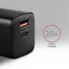 Caricabatterie da parete Axagon ACU-PQ20 QC3.0 PD Type-C 20W nero