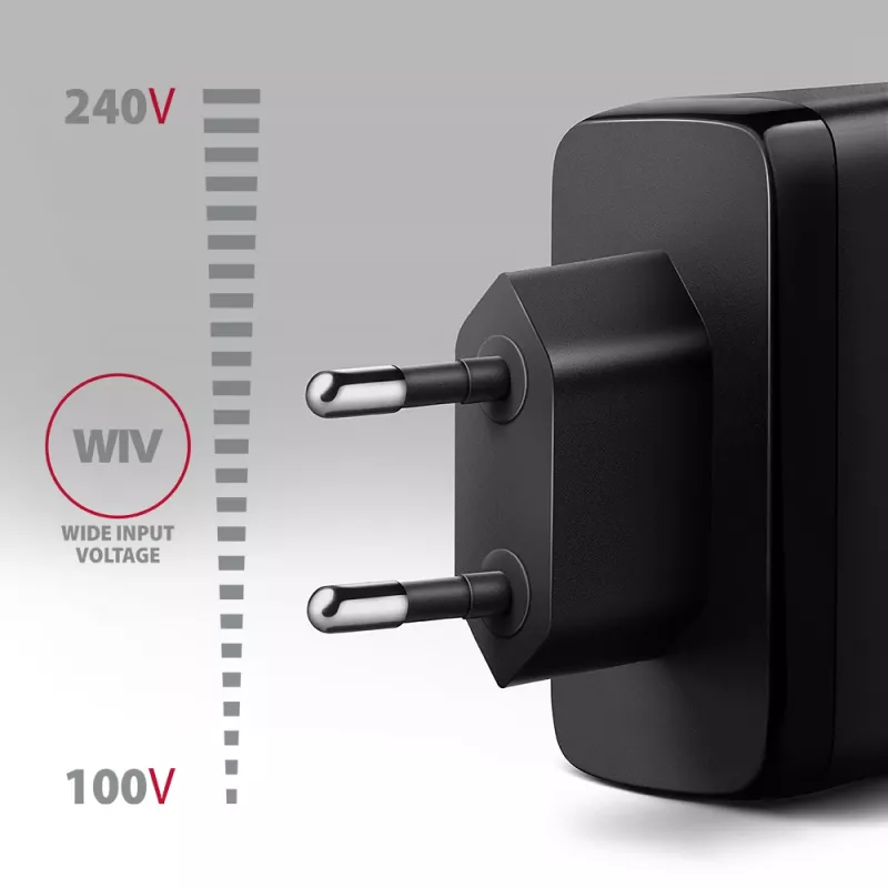 Axagon ACU-DPQ100 PD3.0 & QC 4+ TRE USCITE caricabatterie da parete 100W