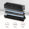 Axagon CLR-M2XT dissipatore passivo in alluminio per SSD M.2 a singola e doppia faccia formato 2280, altezza 24 mm